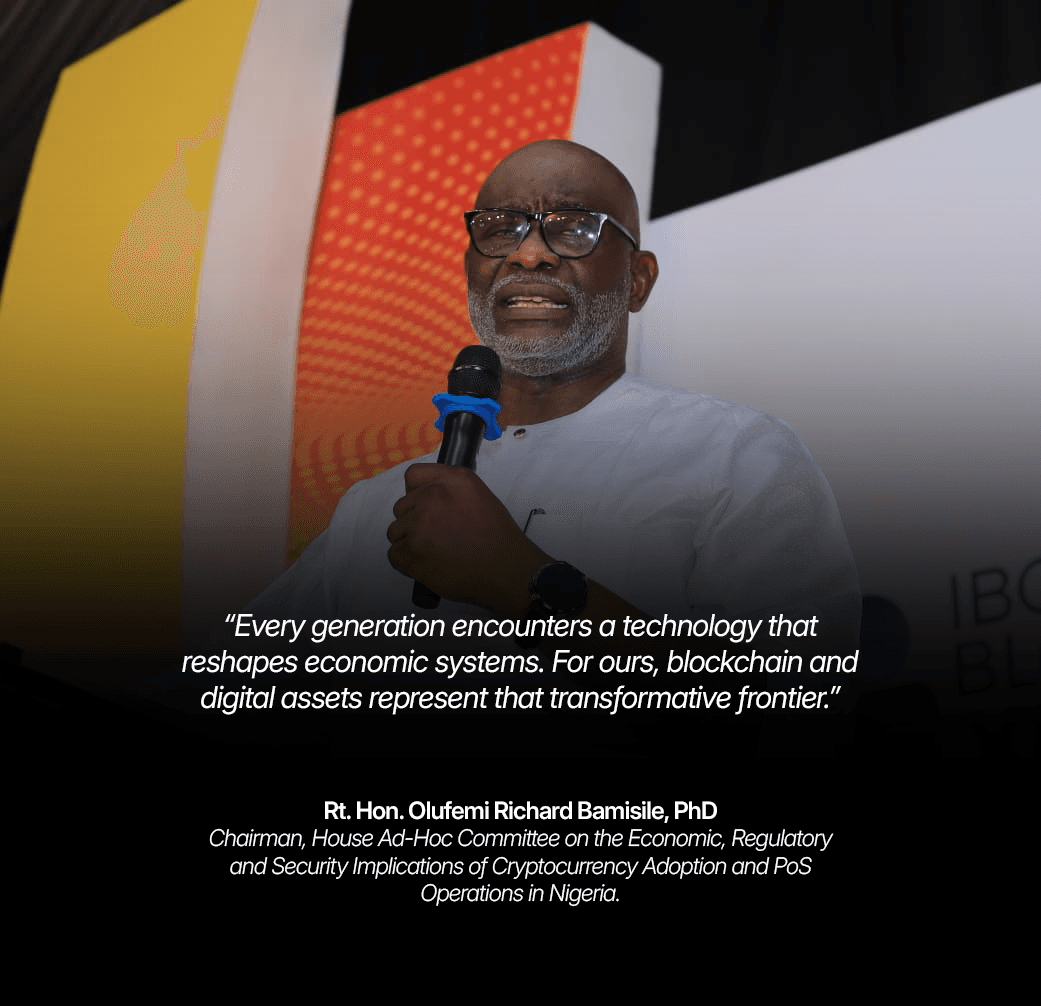 “Every generation encounters a technology that reshapes economic systems. For ours, blockchain and digital assets represent that transformative frontier.” — Rt. Hon. Olufemi Richard Bamisile, PhD, Chairman, House Ad-Hoc Committee on the Economic, Regulatory and Security Implications of Cryptocurrency Adoption and PoS Operations in Nigeria